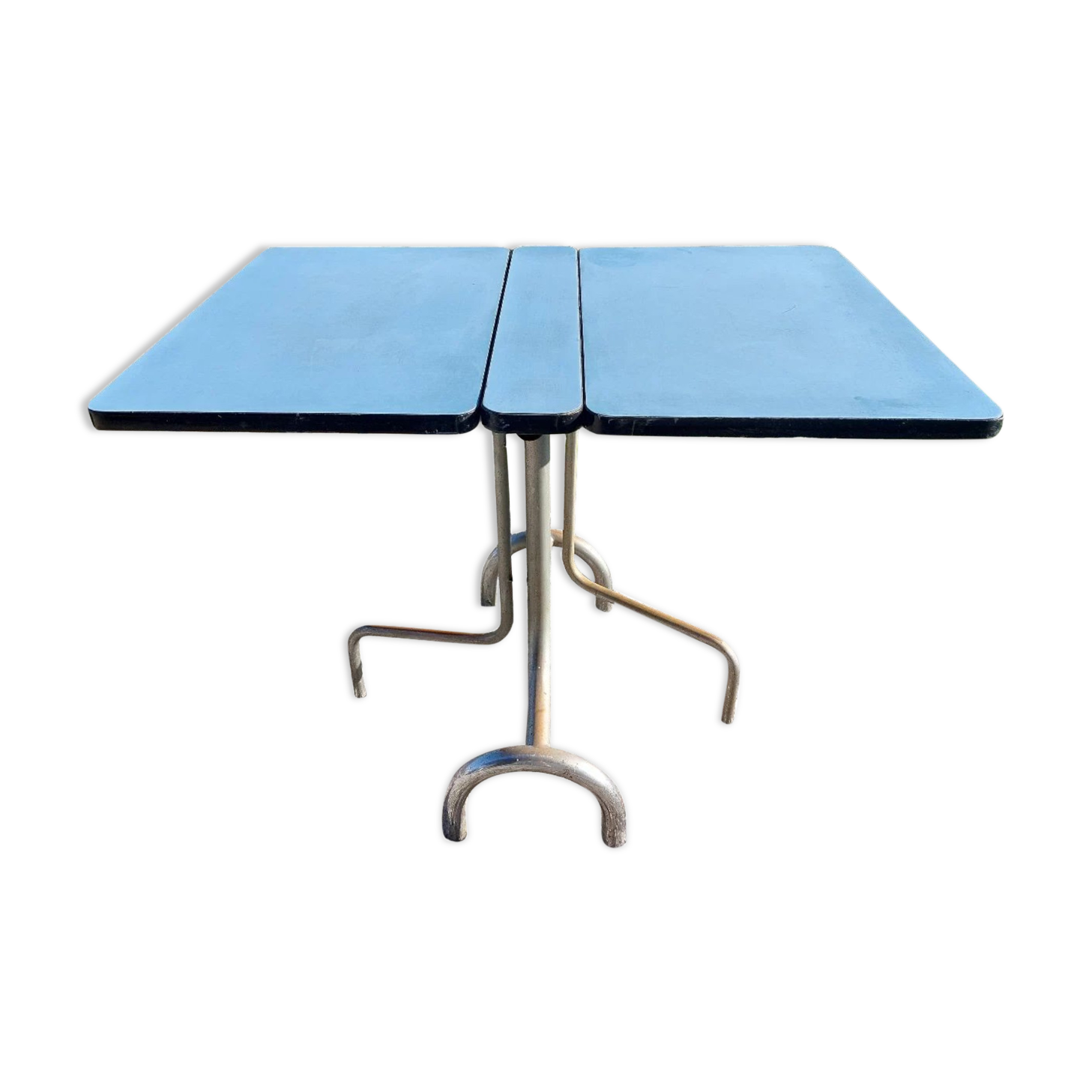 Blue formica folding table