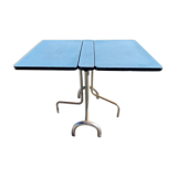 Blue formica folding table