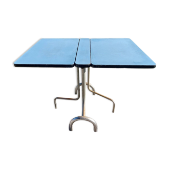 Blue formica folding table