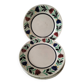 4 Longchamp plates with stylised floral decoration from the 1930s-50s.