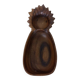 Scandinavian fruit bowl pineapple in teak