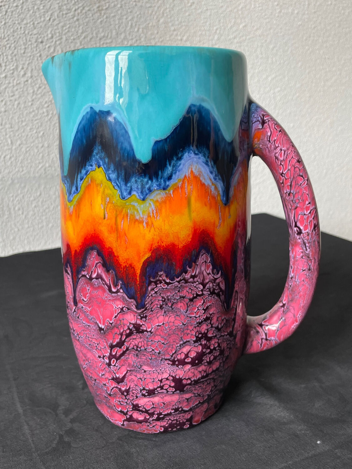 Ricard ceramic pitcher signed o.conguis