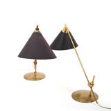 Paire de lampes de table en laiton « Valentiner » par Th. Valentiner, années 1950