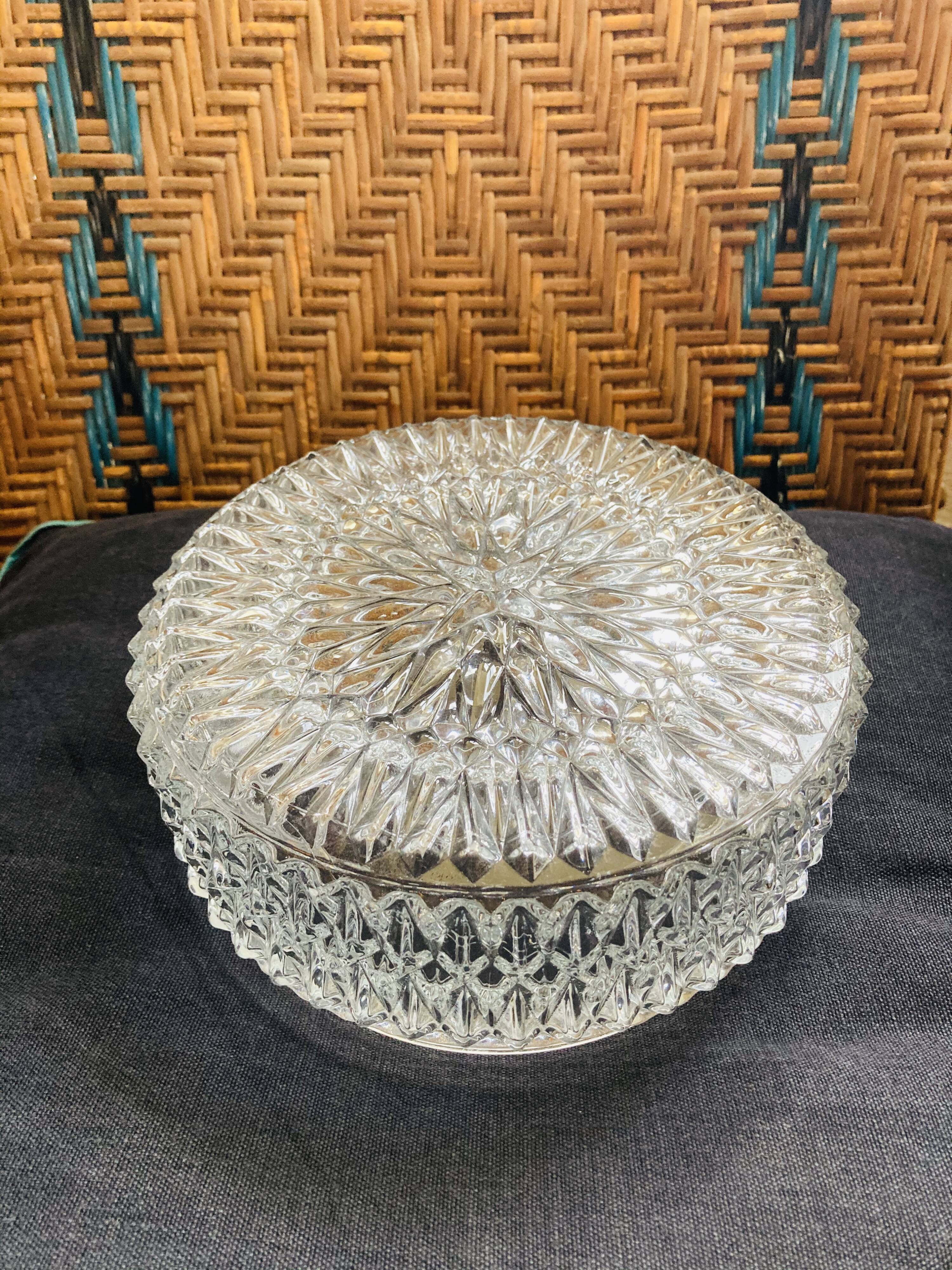 Moulded glass ceiling globe