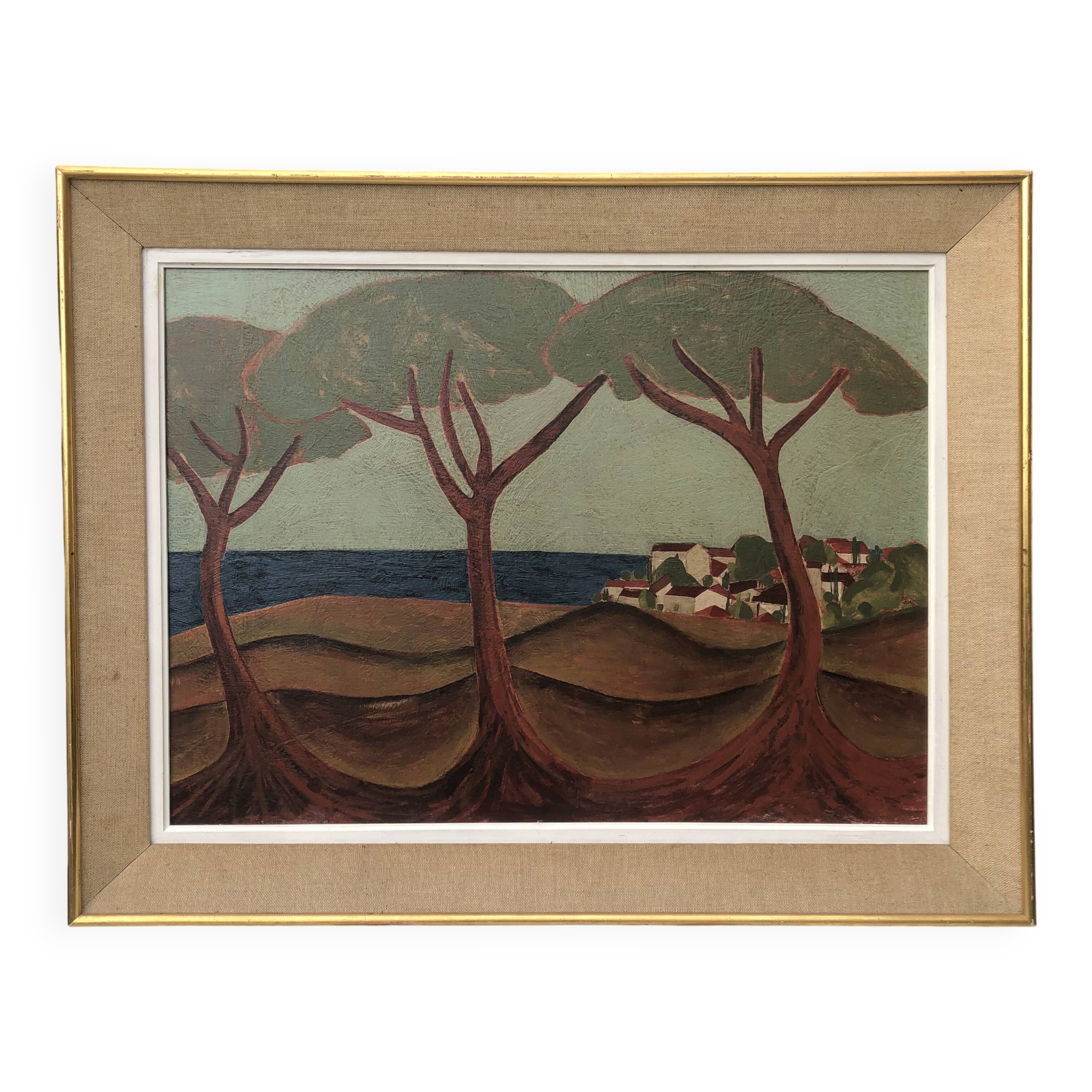 Pine tree painting