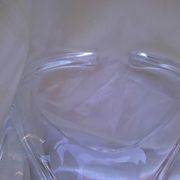 Crystal glass fruit bowl