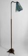 Art Deco reading lamp in bronze and stained glass – Circa 1920