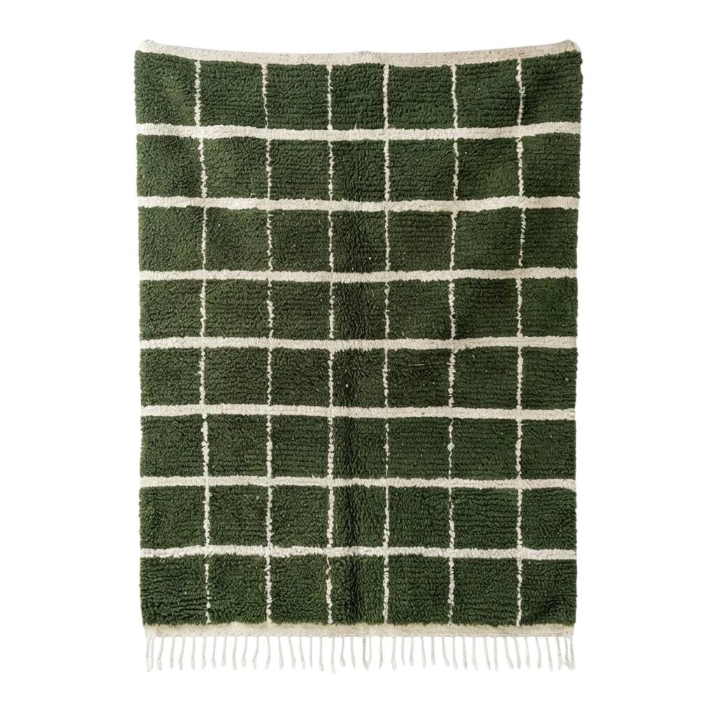 Green Berber rug 200x300 cm