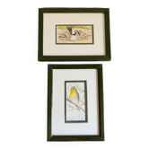 2 watercolors birds