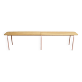 Wooden and metal school bench from the 80s