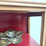 1950s Brazilian modernist library in exotic wood and lacquer.