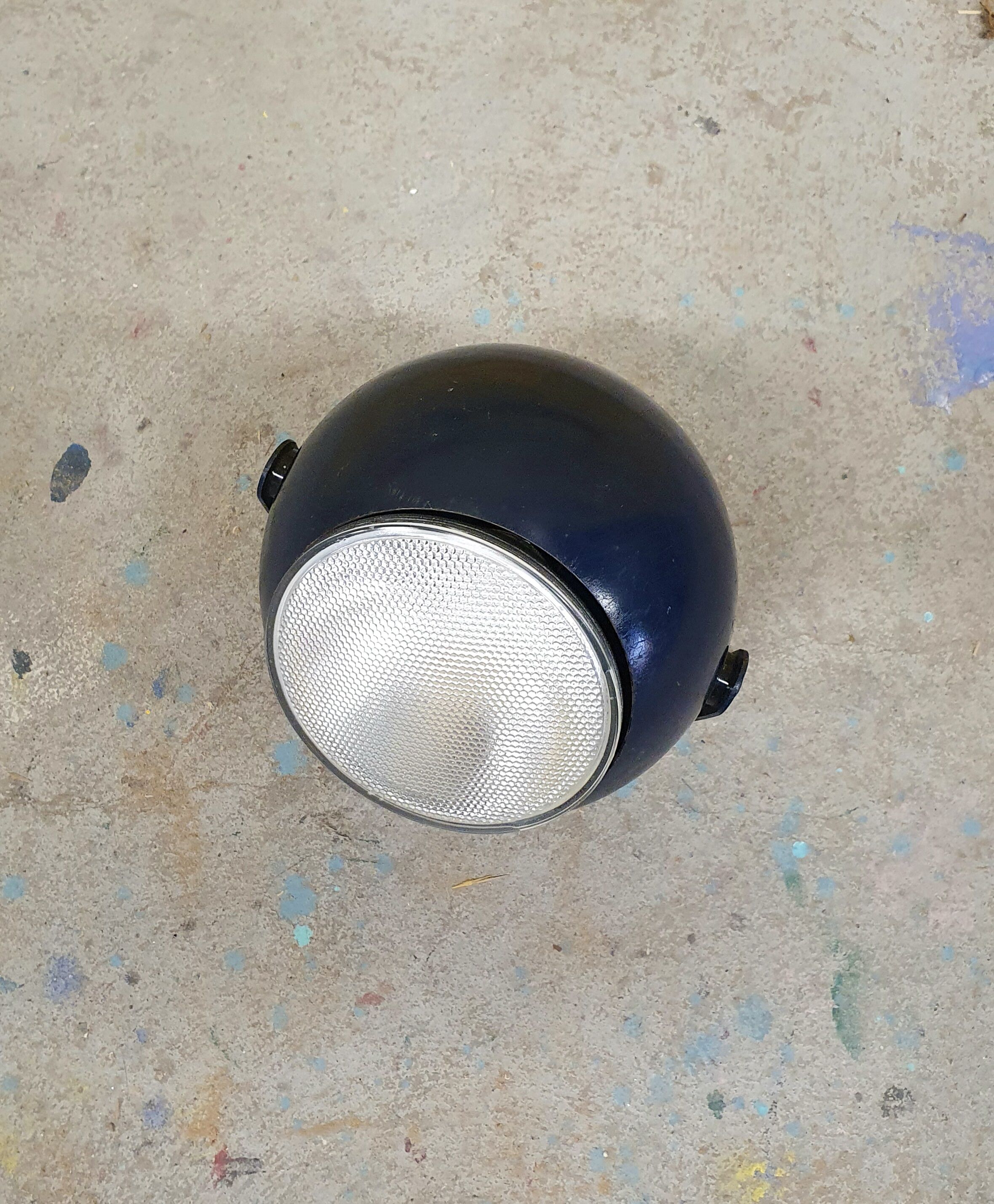 Spot wall light  70s blue ball