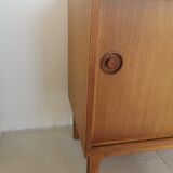 Danish sideboard, sliding doors, in oak