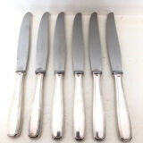 6 silver metal knives, 1930