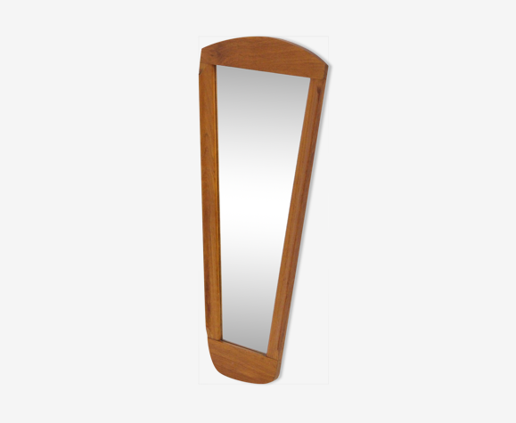 Miroir scandinave en teck, Suède, 1950, 70cm x 30cm