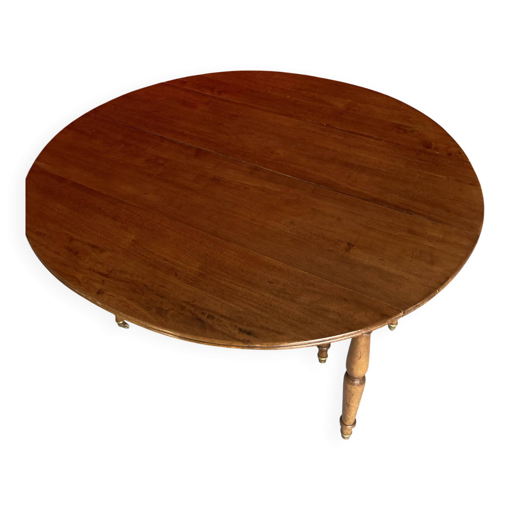 Cherry wood drop-leaf table.