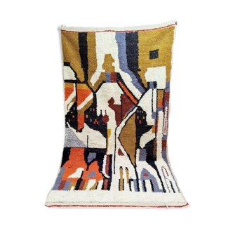 Colorful tribal berber carpet 257 x 150 cm