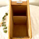 Wooden index card box vintage curtain file