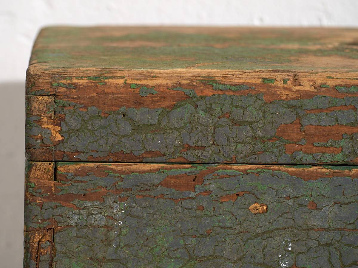 Antique military chest with green patina (c.1910) #67