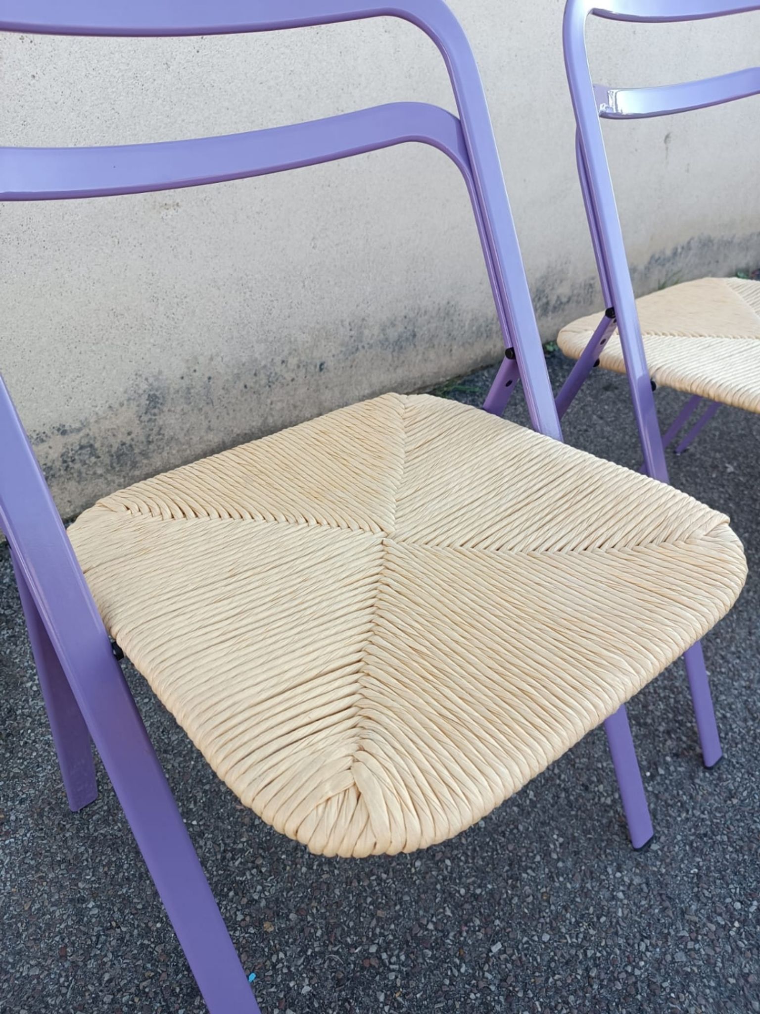 Set of 4 vintage Italian folding chairs by Giorgio Cattelan for Cidue, 1970s