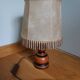 Turned wood lamp