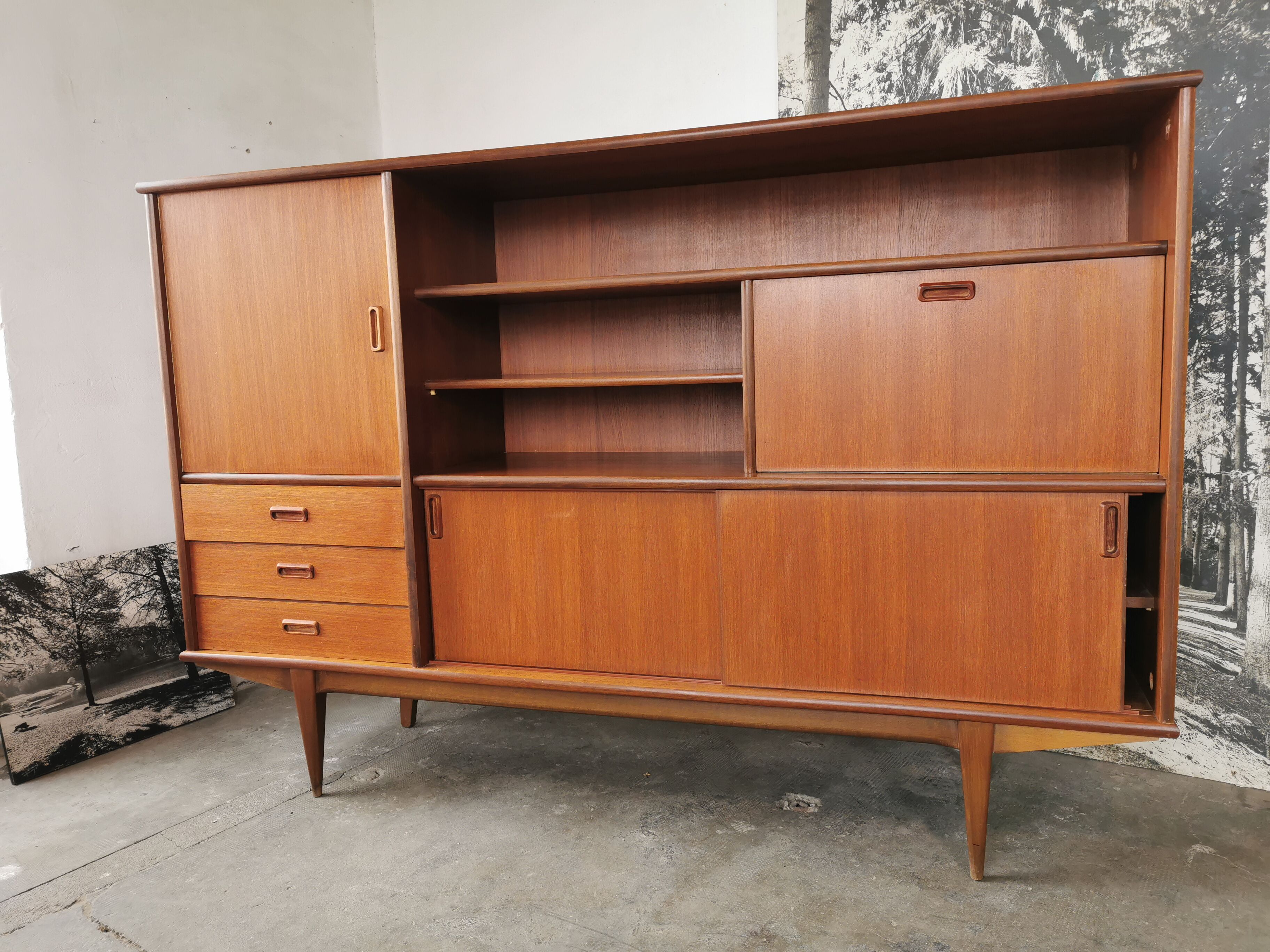 Scandinavian teak bookcase