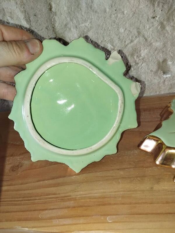 Dessous-de-plat et dessous-de-bouteille en céramique – motif feuille, année