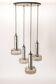 Large glass cascade chandelier designed for Staff Leuchten, Germany, 1970s.