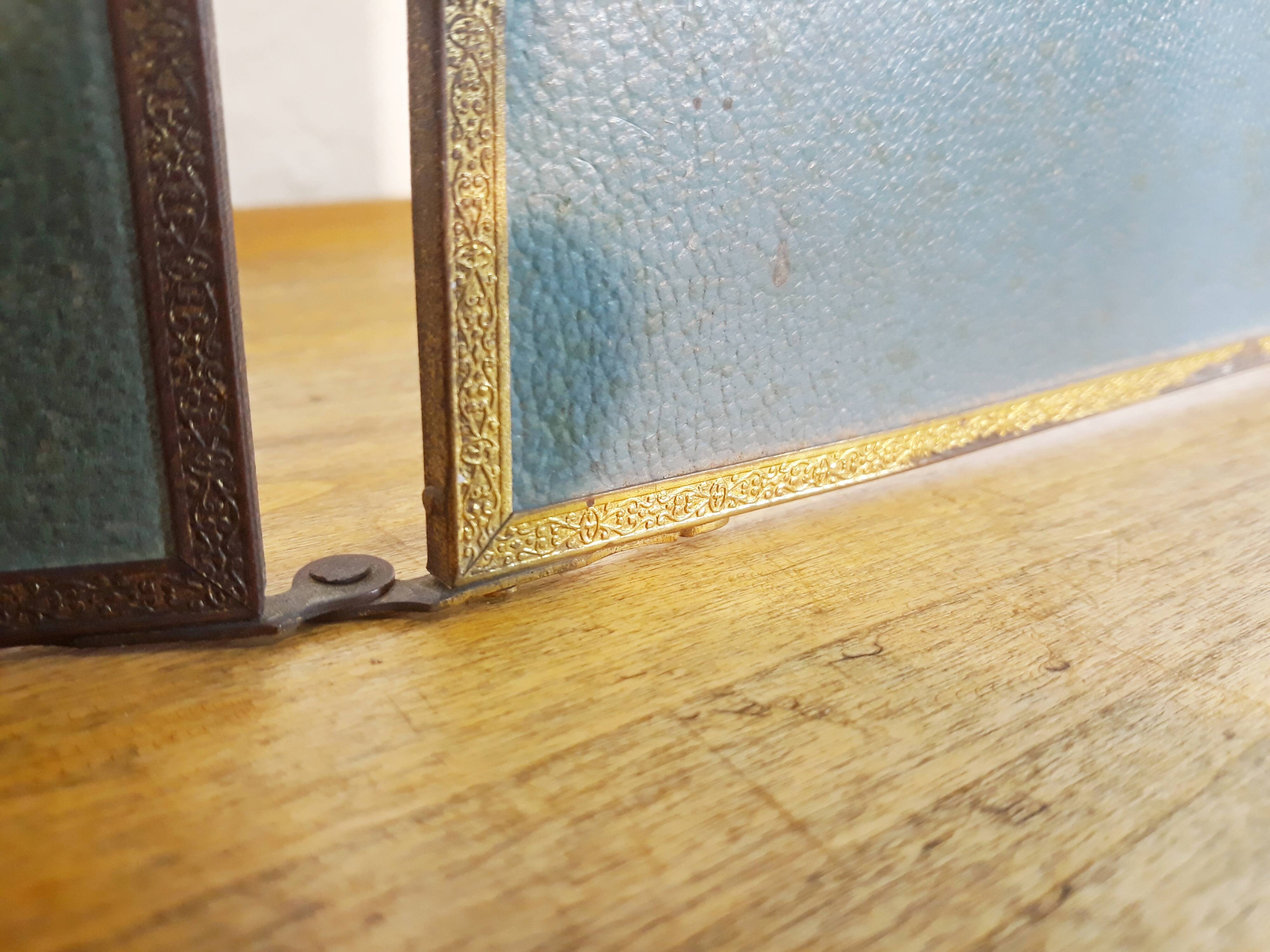 Mirror triptych barber vintage 66cm x 27cm