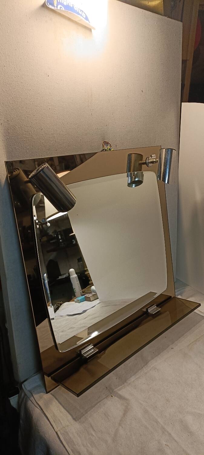 Glace salle de bain vintage