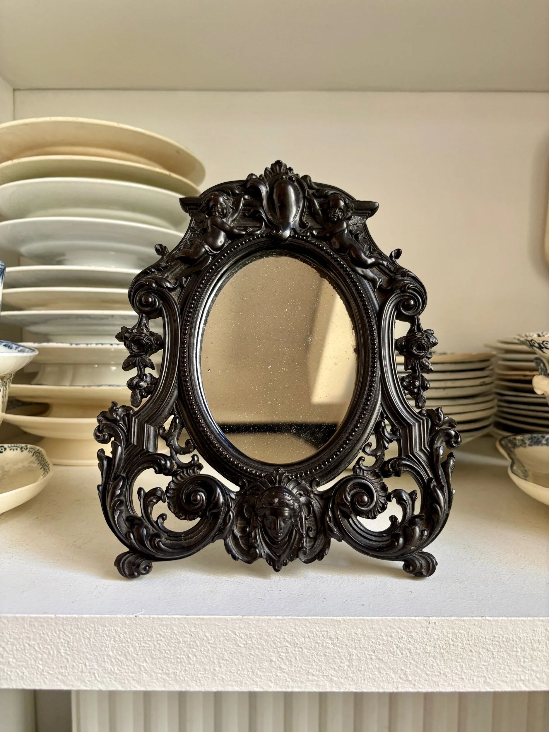 Napoleon III mirror in gutta-percha