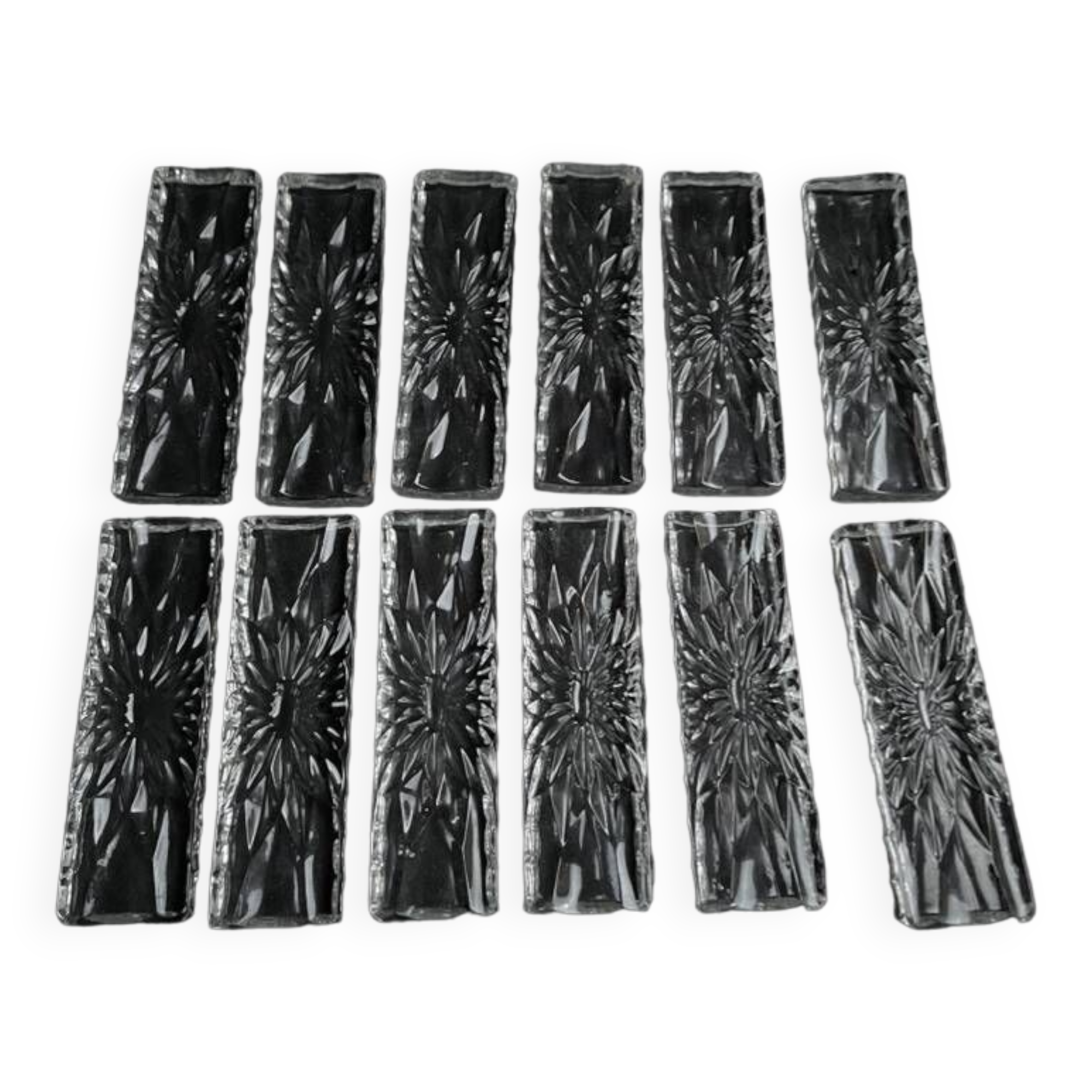 12 cut crystal knife holders – Val Saint Lambert