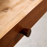 1950s Danish Teak Coffee Table with Drawers and Pull-Out Tray