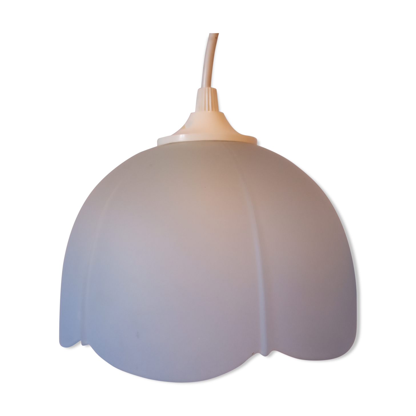 Suspension in opaline sky blue vintage