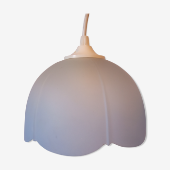 Suspension en opaline bleue ciel vintage