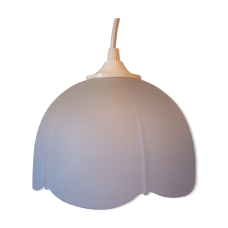 Suspension en opaline bleue ciel vintage