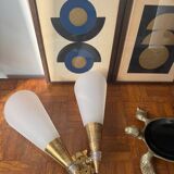 Wall lamp in brass and plastic