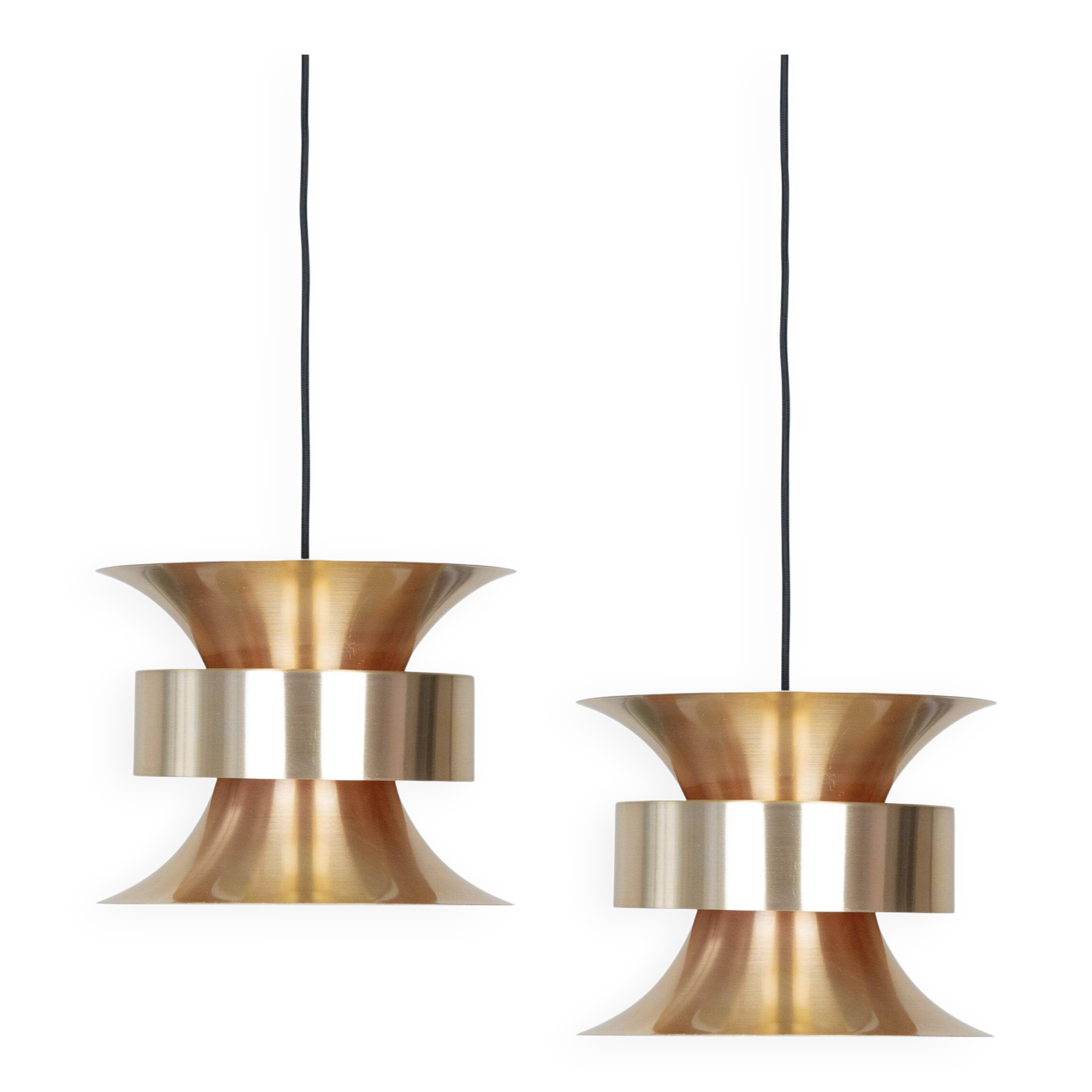 Pair of 2 vintage lamps Trava by Carl Thore, 1960s