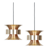 Pair of 2 vintage lamps Trava by Carl Thore, 1960s