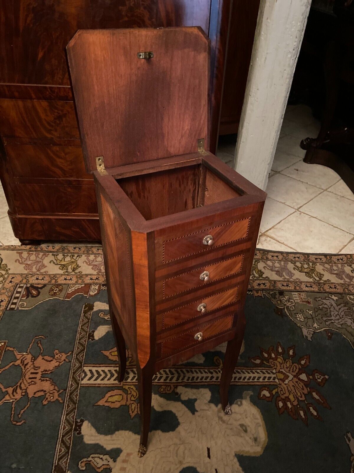 End of sofa holder pot harness pedestal bedside inlaid style Transition