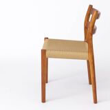 Lot de 6 chaises de salle à manger en teck Niels Otto Moller, modèle 84, 1976 – Cordon renouvelé