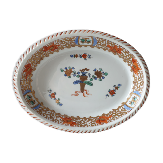 Plat légumier porcelaine Mehun France