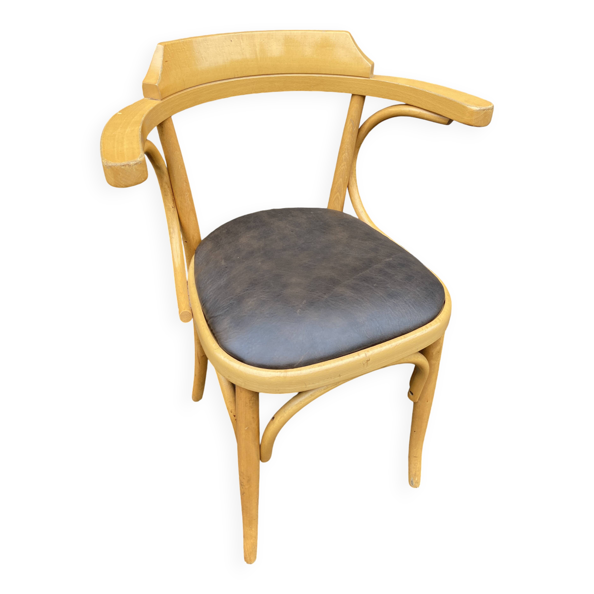 FISCHEL THONET 1950 Bentwood Armchair American Office Style Viennese Bentwood Armchair