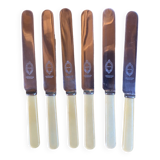 6 couteaux anglais INOX Fleming and sons Circa 1950