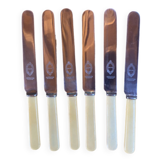 6 English stainless steel knives Fleming and sons Circa 1950