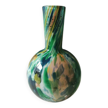 Fidrio Fiesta Globe/Ball Design Vase. Speckled