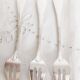 Christofle oyster or dessert forks, ribbon pattern, silver