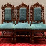 Set of 6 Louis XIII style chairs