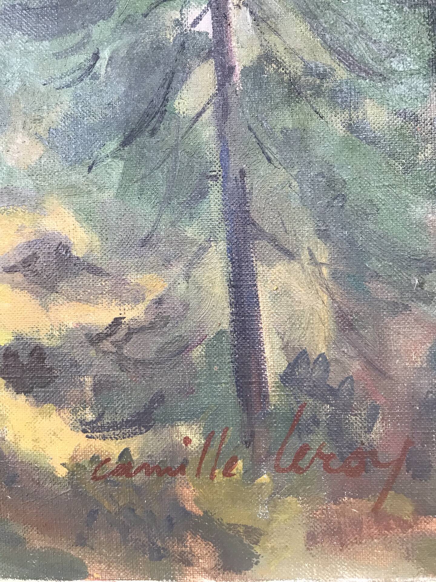 Oil on canvas by Camille Leroy 1905-1995. Alpes-Maritimes.
