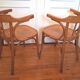 Curved wooden armchair